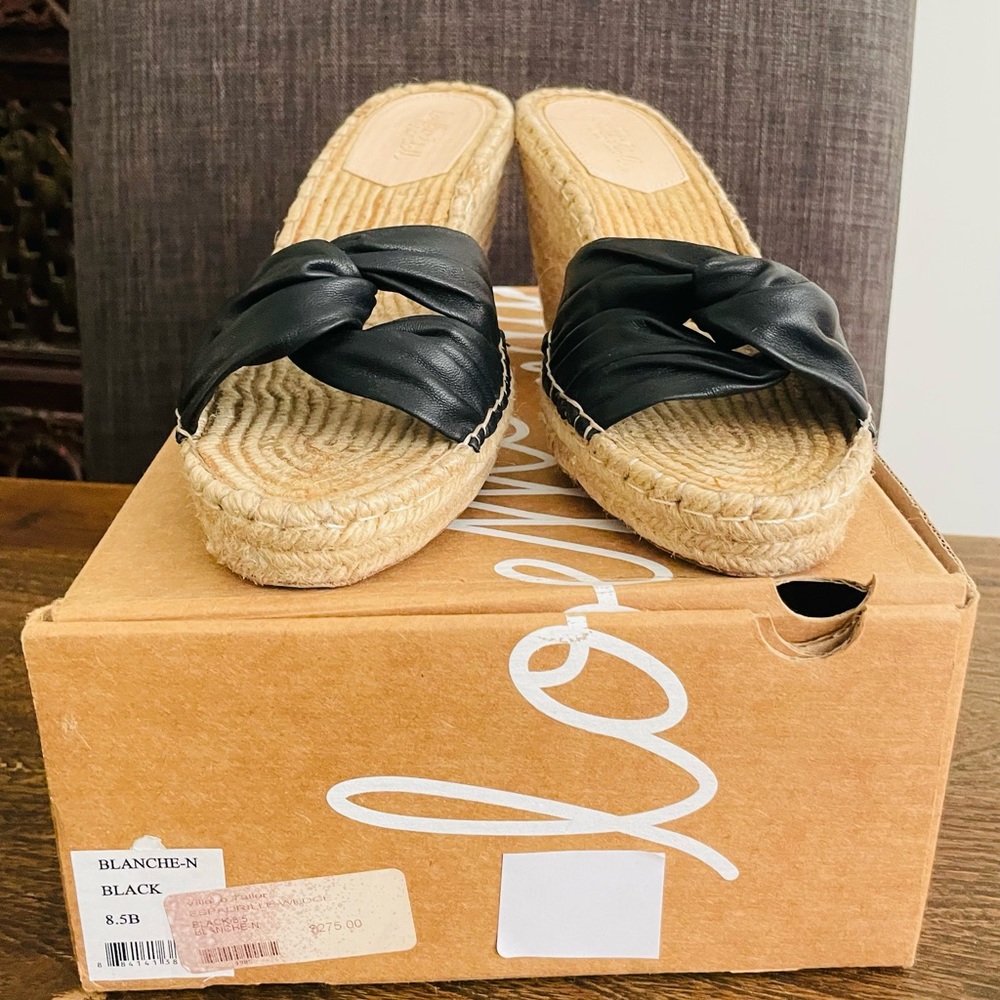 Loeffler Randall Blanche Black Espadrilles with Bow Detail EUC/with original box - Picture 2 of 13